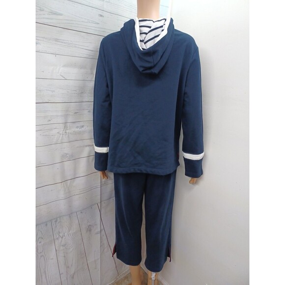 Norton Mcnaughton Petite PL PS Track Suit Blue White Jacket Pants - Picture 2 of 7